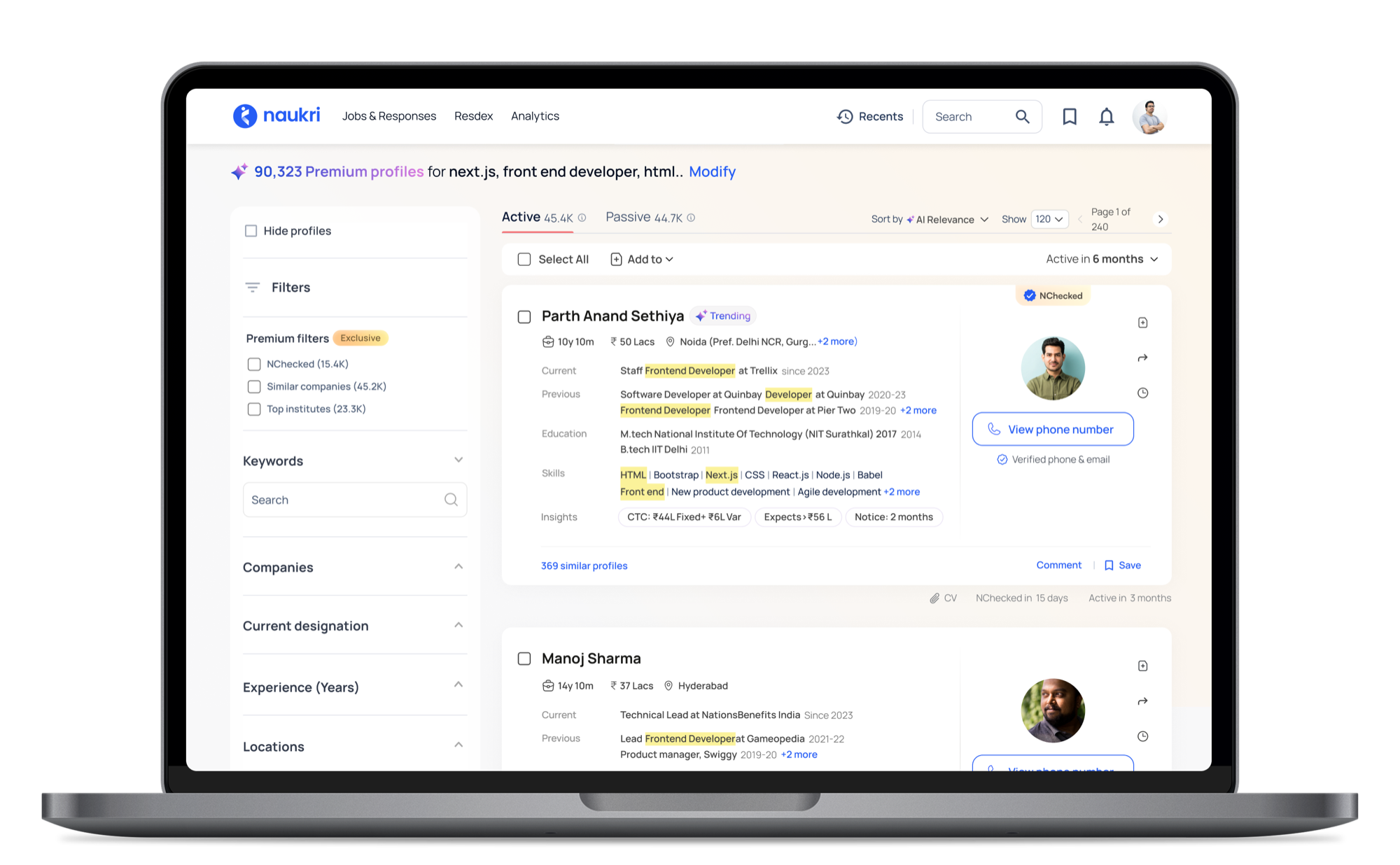 Naukri premium hiring recruiter suite